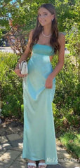 Elegant Mint Green Sheath Sheer Corset Evening Gown Maxi Long Formal Dresses Prom Dresses ,MB441