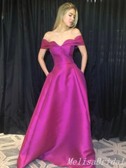 Elegant Off Shoulder A-line Evening Gown Maxi Long Evening Party Prom Dresses ,MB751