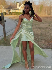 Elegant Green High-low Long Formal Dress to Impress,MB11113