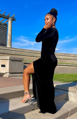 Elegant Black One-sleeve Mermaid Long Formal Dress to Impress,MB11087