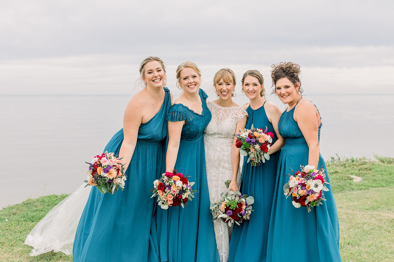 Charming Halter Blue Pleats Chiffon A-Line Long Cheap Bridesmaid Dresses ,BD33