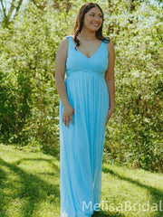 Elegant Blue A-line Long Formal Dress to Impress,MB11195
