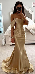 Elegant Champagne Mermaid Sweetheart Long Formal Dress to Impress,MB11106