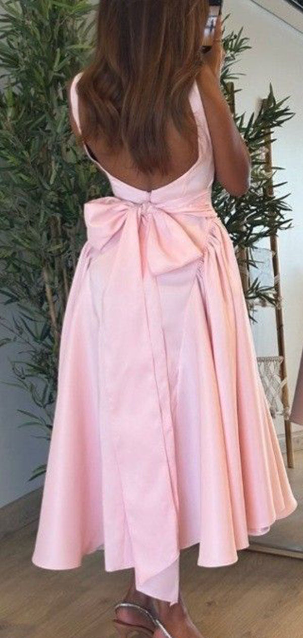 Cute Pink A-line Long Formal Dress to Impress,MB11034